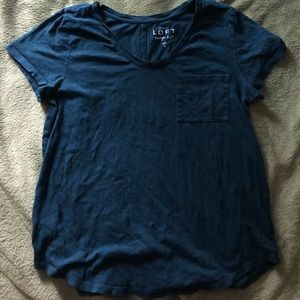 green/blue loft tee, size small